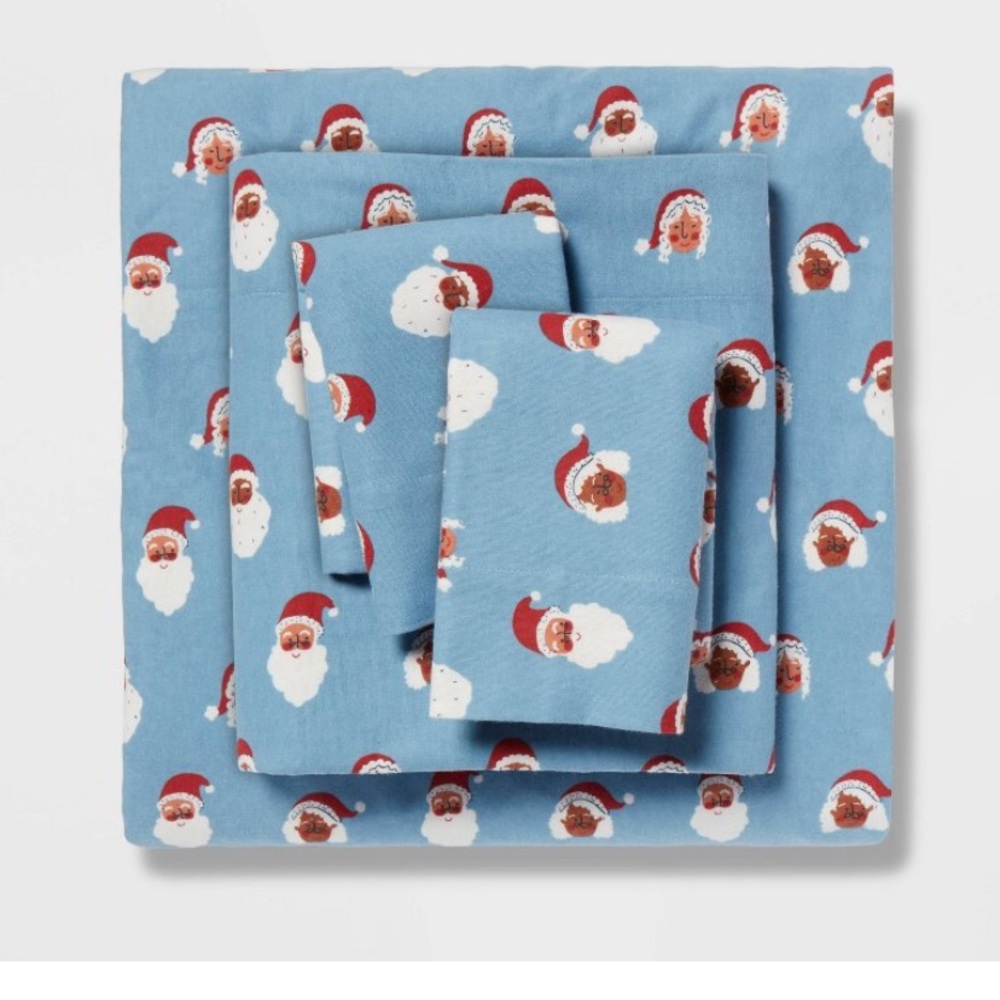 New King Size Holiday Pattern sheet set Santa Wndershop